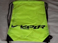 New Nike Vapor Carbon 2.0 Drawstring Shoe Bag Football Cleats Volt Black