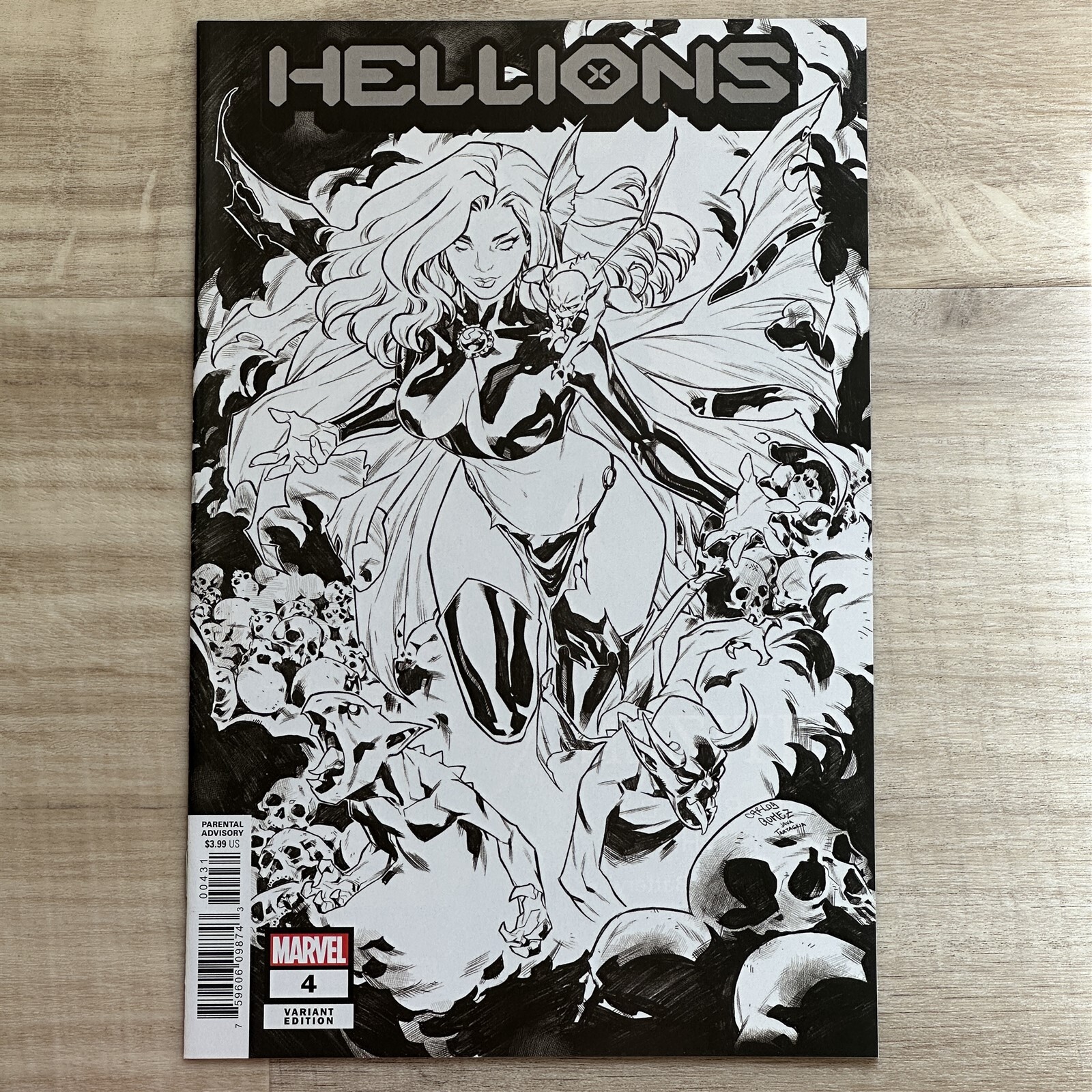 HELLIONS #4 2020 1:25 CARLOS GOMEZ SKETCH VARIANT INCENTIVE COVER GGA MARVEL