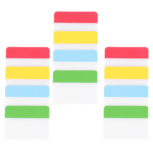 3 Sets Category Index Sheet Bright Color Tabs Text Highlighter Strips