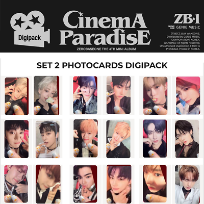 ZB1 ZEROBASEONE x CINEMA PARADISE SET 2 PHOTOCARDS DIGIPACK ZB1 ZEROBASEONE x CINEMA PARADISE SET 2 PHOTOCARDS DIGIPACK