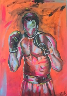 Muhammad Ali Boxen Acrylfarben Gemälde auf Leinwand Kunst&Malerei Art Canvas... - Bild 1 von 4