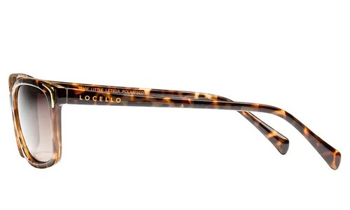 Locello Leticia Little Women's Designer Sunglasses Square Tortoiseshell Black - Foto 12 di 12