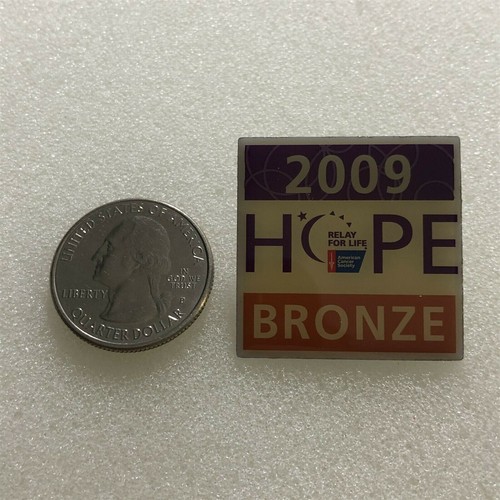 2009 American Cancer Society Hope Bronze Pin Pinback #36810