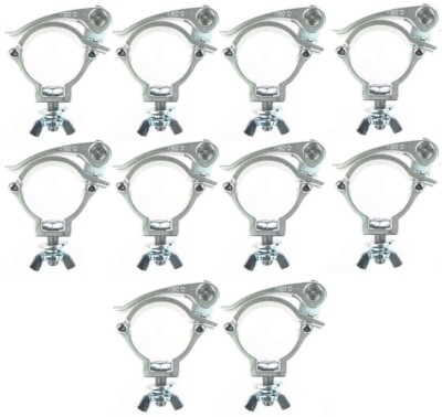 10 x Eurolite QUICK Half Coupler 30 mm breit Schelle Trussaufnehmer 100 kg TÜV