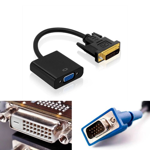 Convertitore da DVI-D a VGA Dual Link 24+1 maschio a femmina supporta 1080p/3D - Zdjęcie 5 z 6