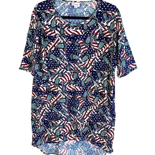 LuLaRoe Lady Freiheitsstatue Americana Irma Tunika High Low Top Paket Posten Neu - Bild 4 von 14