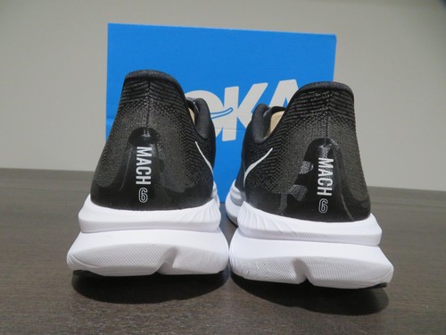 Hoka One One Mach 6 Herren 10 Schuhe 1147790 BWHT Schwarz Weiß Laufen Gym Sneaker - Bild 4 von 8
