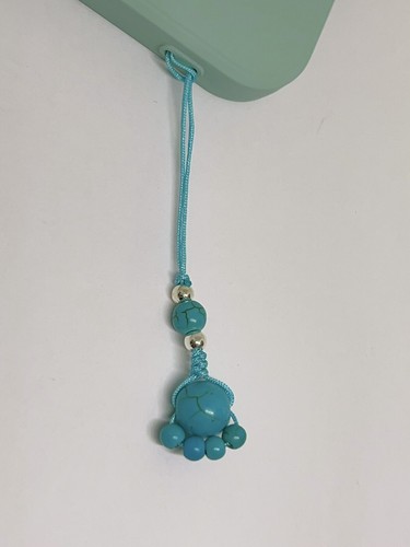 Cat Paw Phone Charm, Handmade Turquoise Cat Paw Phone Charm, Bag Decor, Keychain - 第 3/3 張圖片