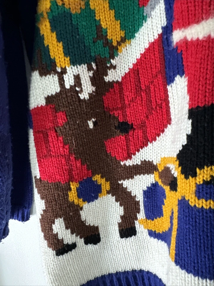 Suéter vintage Karen Scott Santa Navidad Angora/Lana Santa Talla M Años 90’s Foto 3 de 4