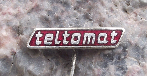 Vintage VEB Teltomat East German Asphalt Bitumen Engineering DDR Logo Pin Badge - Picture 2 of 3