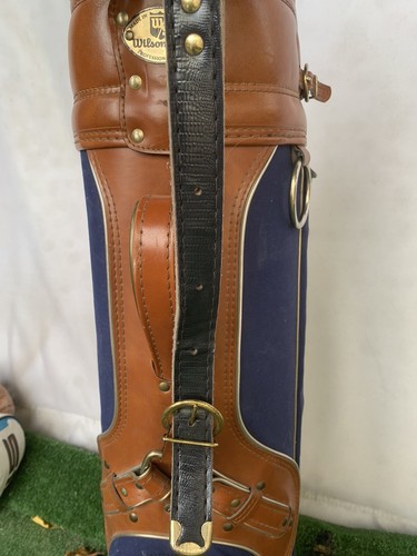 Wilson Staff Pro Vtg Golf bag PGA Tour Embroidered Epson BlueTan Made In The USA - Picture 14 of 17