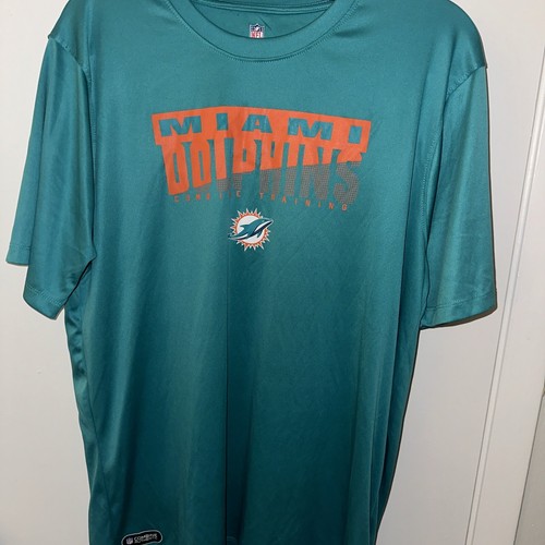 Miami Dolphins Teal Combine Training T-Shirt NFL Team Apparel Size Large