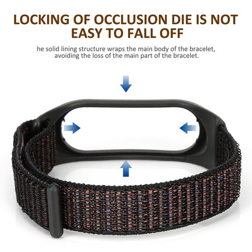 Für Mi Band 5/6 Smart Band Ersatzarmband Anti-Verlorenes Nylon- ✚ - Picture 2 of 49