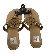 Dolce Vita DV Gotie Ladies 6.5 Flat Beige Tan Sandals NEW