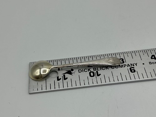 Antique - Pair - Stieff  Rose - Sterling - Individual Salt Cellar & Spoon - 4 pc - Imagen 11 de 11