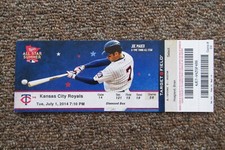 MINNESOTA TWINS VS KANSAS CITY ROYALS 7/1/2014 FULL TICKET ~ EDUARDO NUNEZ HR