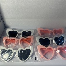 6pc Girls,heart Shaped Sunglasses,party,summer,birthday Gift bag,girls,AM8