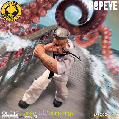 Perfect Mezco Toys 1/12 Collective Popeye Deluxe Sailor Perfect Mezco Toys 1/12 Collective Popeye Deluxe Sailor