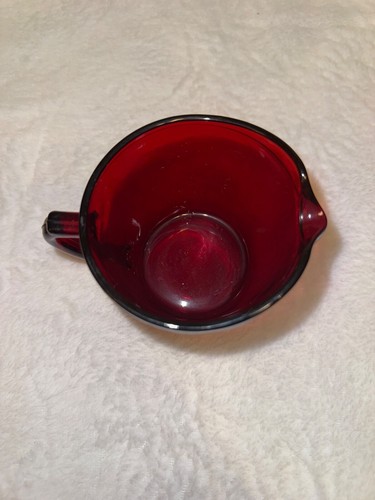 Royal Ruby Red Anchor Hocking Creamer Vintage no chips or cracks! - Picture 2 of 5