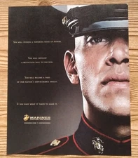 2010 Marine Recruitment Promotion White Marine Close Up Photo Vintage Print Ad 
