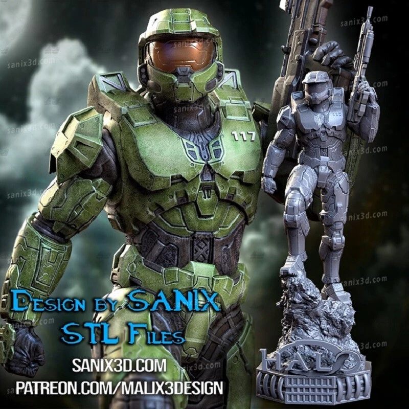 Halo Master Chief 3D Printing Unpainted Figure Model GK Blank Kit Hot Toy Stock