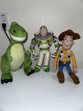 Toy Story Plush Lot Of 3 Rex Buzz Woody LOT