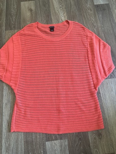 New Directions Damengröße Large Pullover 100 % Baumwolle lachsfarben