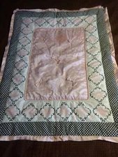 2013 Lambs & Ivy Ribbons & Bows 5-Piece Pink Crib Set Quilt Valance Diaper Bag S