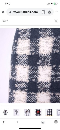 Moschino Vintage 1990s 90s Trompe L'oeil "Woven" Print Body Con Dress Size 8 - Bild 5 von 10