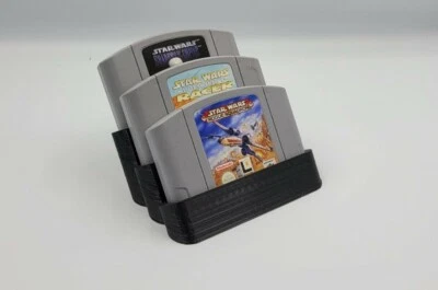 LERPO3D N64 Games Cartridge Holder Display Cart Mount 3d Printed Display Stand Lerpo