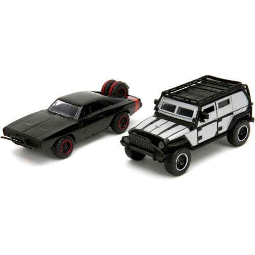 Fast & Furious Dom's Dodge Charger R/T  Tej's Jeep Wrangler Kids Legacy Diecast - Photo 1/10