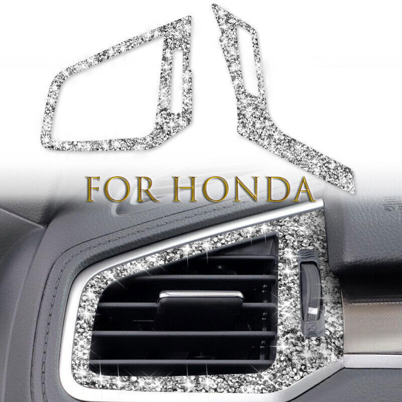 Bling Diamod Car Side Air Vent Outlet Cover Trim For Honda Civic 10th 2016-2019