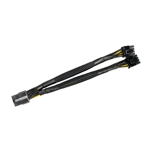 PCI-E 8pin to 2x PCI-E 6+2pin Splitter Power Cable - GPU Sheathed High Quality - Picture 10 of 12