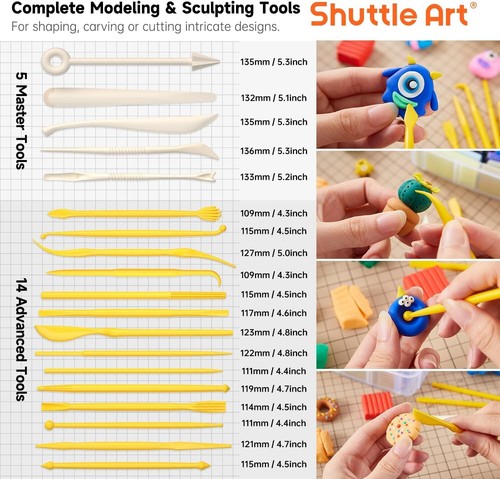 Kids Polymer Art Polymer Clay, 60 Colours Oven Bake Modeling Clay - Picture 2 of 7