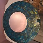 Large Green and Blue Mosaic Mirror