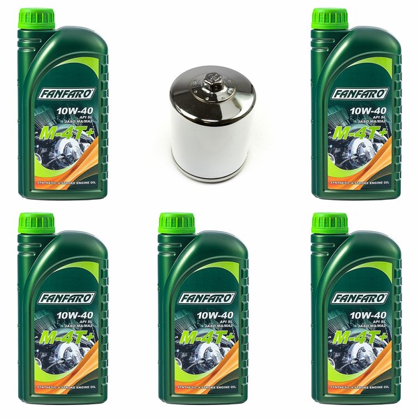MotoröL ÖLfilter KN174C Set 10W40 5 Liter FüR Harley Davidson V-Rod 1130 Vrod-image