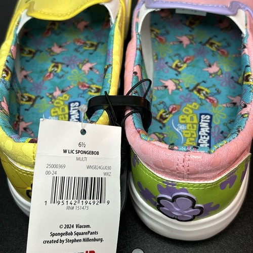 SpongeBob Squarepants & Patrick Slip On Canvas Sneaker Shoes Size 6.5 New - Picture 6 of 6