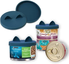 2 Pack Cat Food Can Lids Small Size 3 Oz Silicone Pet Food Can Lids Cover