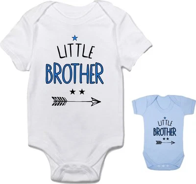 MILLY MOLLY MORLEY LITTLE BROTHER babygrow bodysuit sibling gift baby boy clothing baby shower