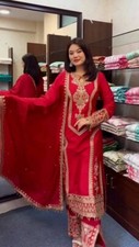 PRSENTING NEW CHINNON SILK KURTA PALAZZO WITH FANCY DUPATTA FOR WOMEN  GIRLS