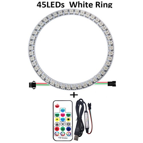 WS2812B 8/16/24/35/45 Leds RGB Pixel Ring Modules USB 17key Music LED contorller - Picture 32 of 33