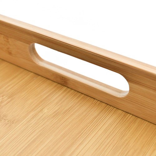 Bamboo Set of 3 Rectangular Serving Tray Wood Breakfast Food Drinks Wooden Trays - Picture 10 of 10