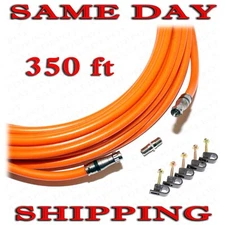 350 FT RG11 COAXIAL UNDERGROUND CABLE DROP INDOOR OUTDOOR black COAX RG 11 350'