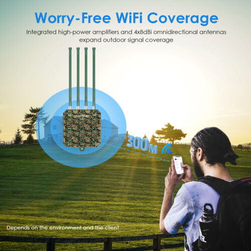 AX3000 Long Range Outdoor WiFi 6 Mesh WLAN Router Repeater Dual Band 3000Mbit/s - Bild 7 von 19