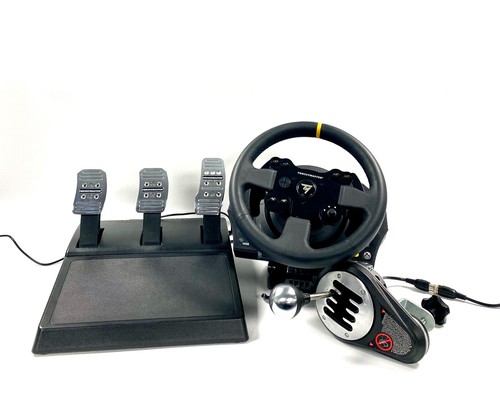 Thrustmaster TX Force Feedback Steering Wheel - 3 Pedals - Shifter *Great Cond*