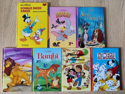 Sammlung 7 Walt Disney Bücher, Donald Duck, Susi & Strolch, Dumbo, König d Löwen