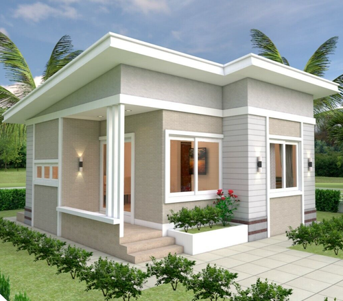 Small Home Plan 7x7 Meter 24x24 Feet 2 Bedrooms Shed Roof (A4 Hard Copy) - Picture 1 of 9