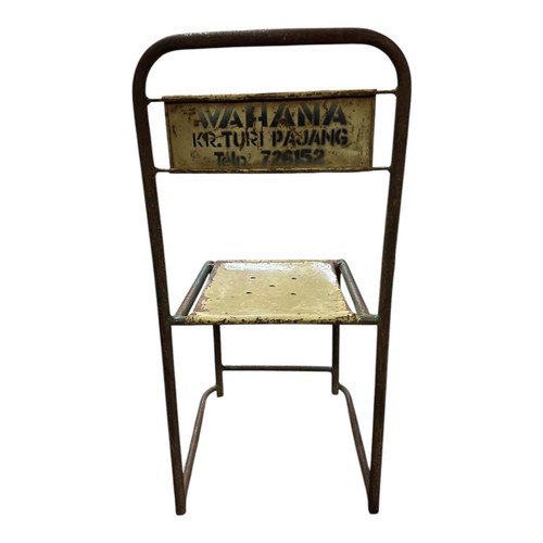 Metall Stuhl Vintage Antik Retro Pflanzenhocker Deko Blumenständer Garten - Bild 9 von 15