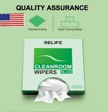 Relife Cleanroom Wipes RL-045, 50pcs, Anti-Static Dust Free, Pcb Bga Repair