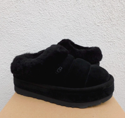 UGG BLACK TAZZLITA TAZZ PLATFORM SLIPPERS SHOES, WOMEN US 10/ EUR 41 ~NEW